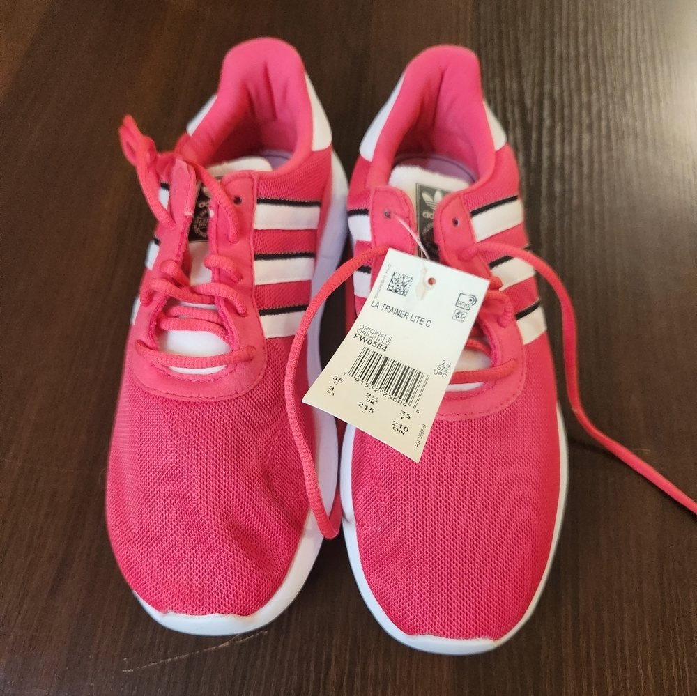 Adidas Size 3 LA Trainer Lite C Pink/White NWT